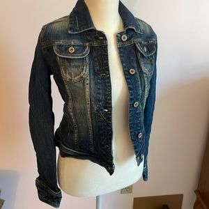 Super cute acid washed denim jacket
